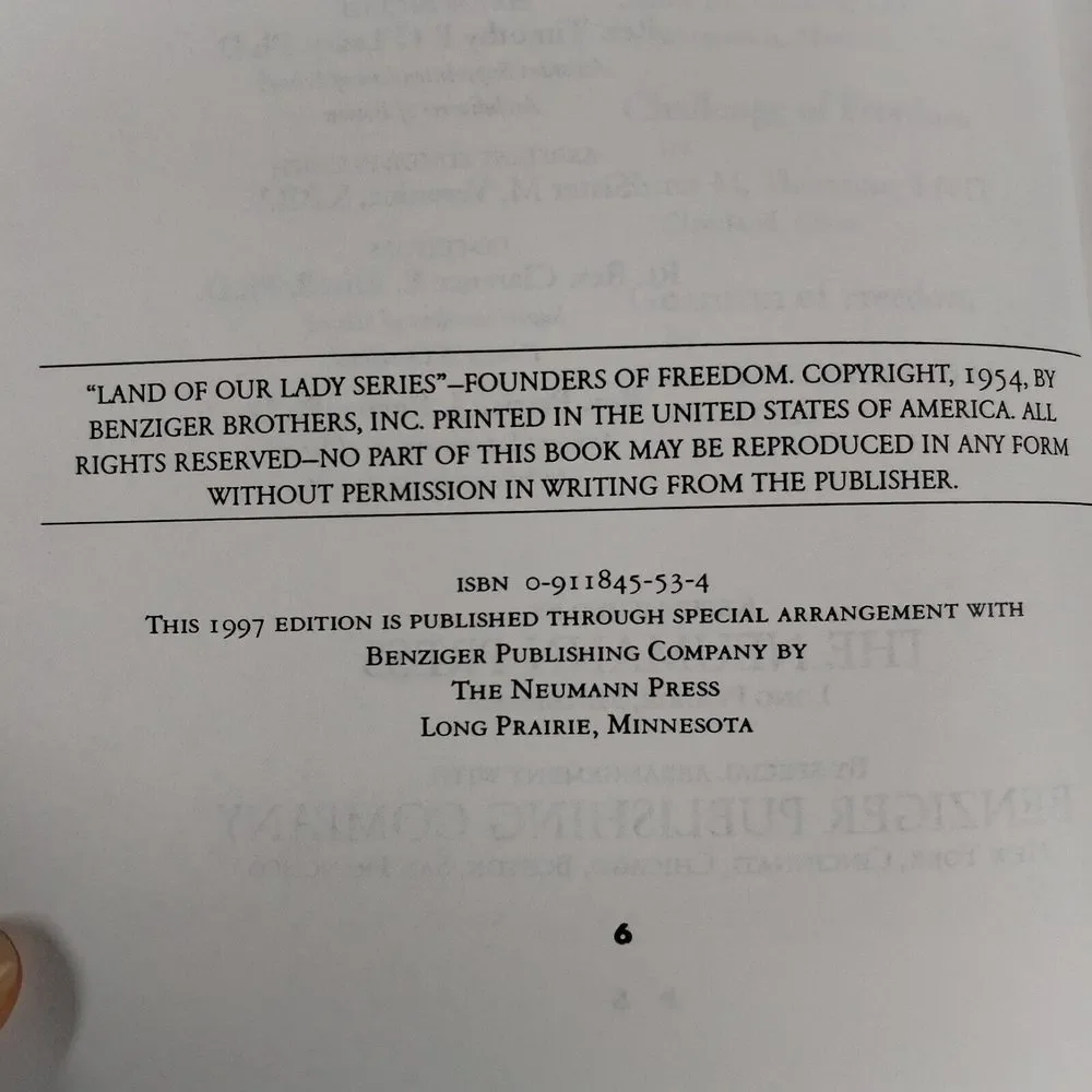 Founders of Freedom - Neumann Press Land Of Our‎ Lady Series 1997